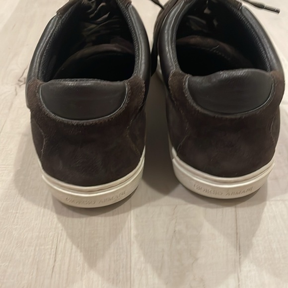 Giorgio Armani - Brown Leather and suede Sneakers - Size 45 Ital - Picture 11 of 11